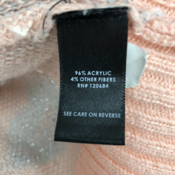 Torrid Pink Silver metallic Lip Print fuzzy Crewneck sweater size 2X - Picture 11 of 16